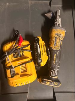 DeWalt grinder, battery & charger