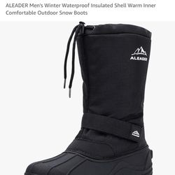 LEADER Men's Winter Waterproof Insulated Shell Warm Inner Comfortable Outdoor Snow Boots
