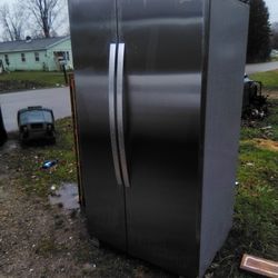 Stainless Steel Whirlpool Side-by-side Fridge 