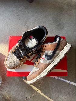 brown snake skin dunks size 9.5 men's