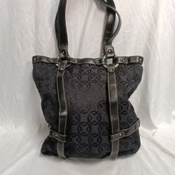 East 5th Black Nylon Handbag/Purse 10x11 in
