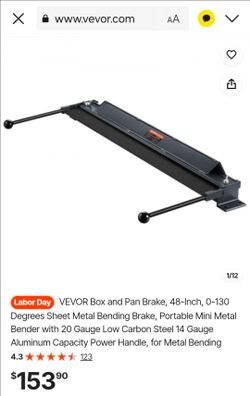 VEVOR 48-Inch Box and Pan Sheet Metal Brake