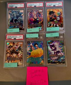 Dragon Ball TCG SLABS and singles!