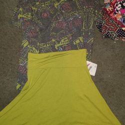 Lularoe Lot Of Clothes Large New Azure Skirt Medium New Sarah And Lularoe Large Shirt 