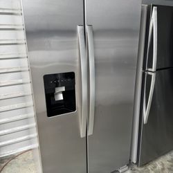 Whirlpool side-by-side stainless steel refrigerator 