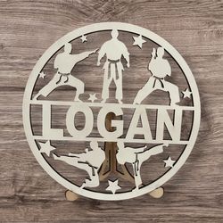 Personalized Martial Art Sign 12” Wood Sing 