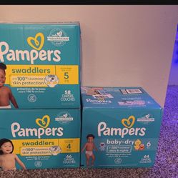 4,5,6 Pampers Swaddles 