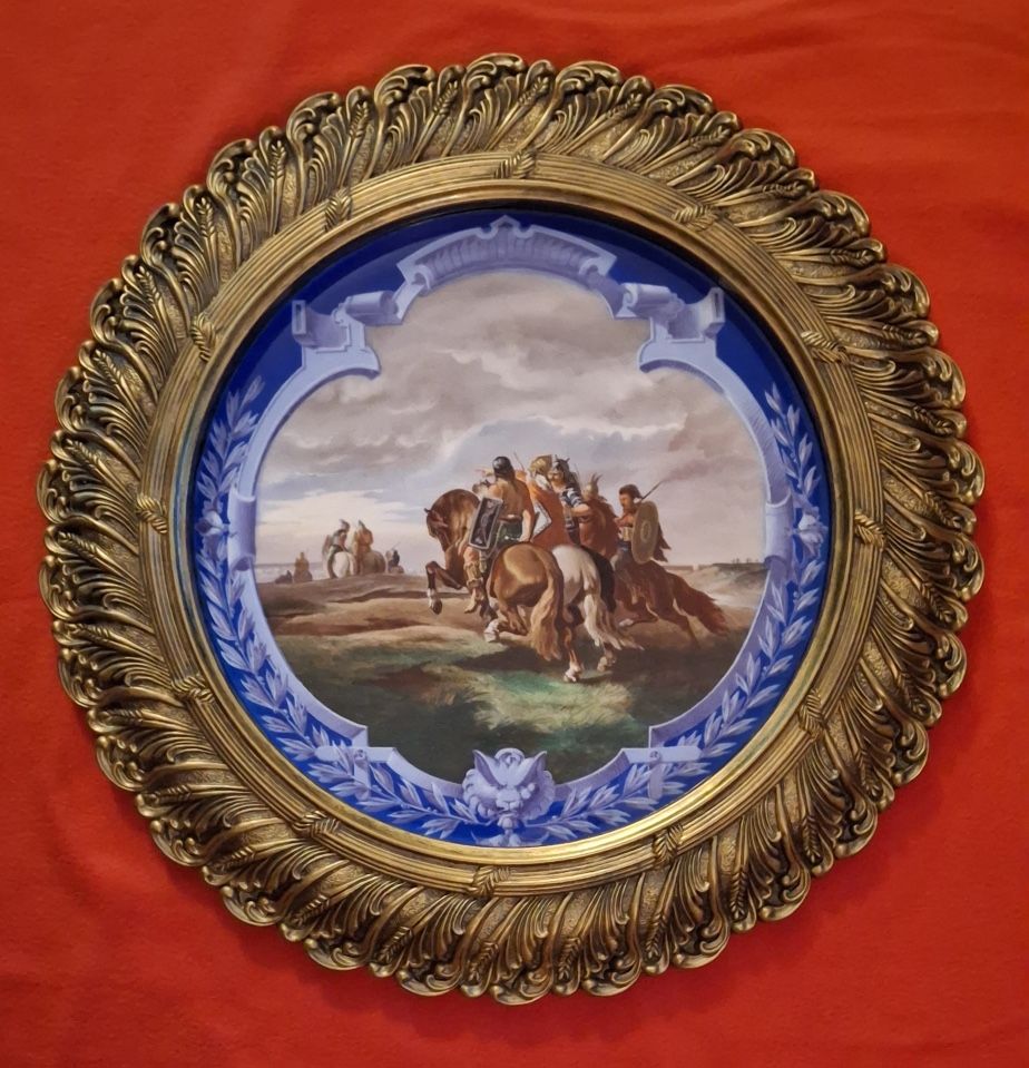 Vintage Mayólica Big Wall Plaque Porcelain