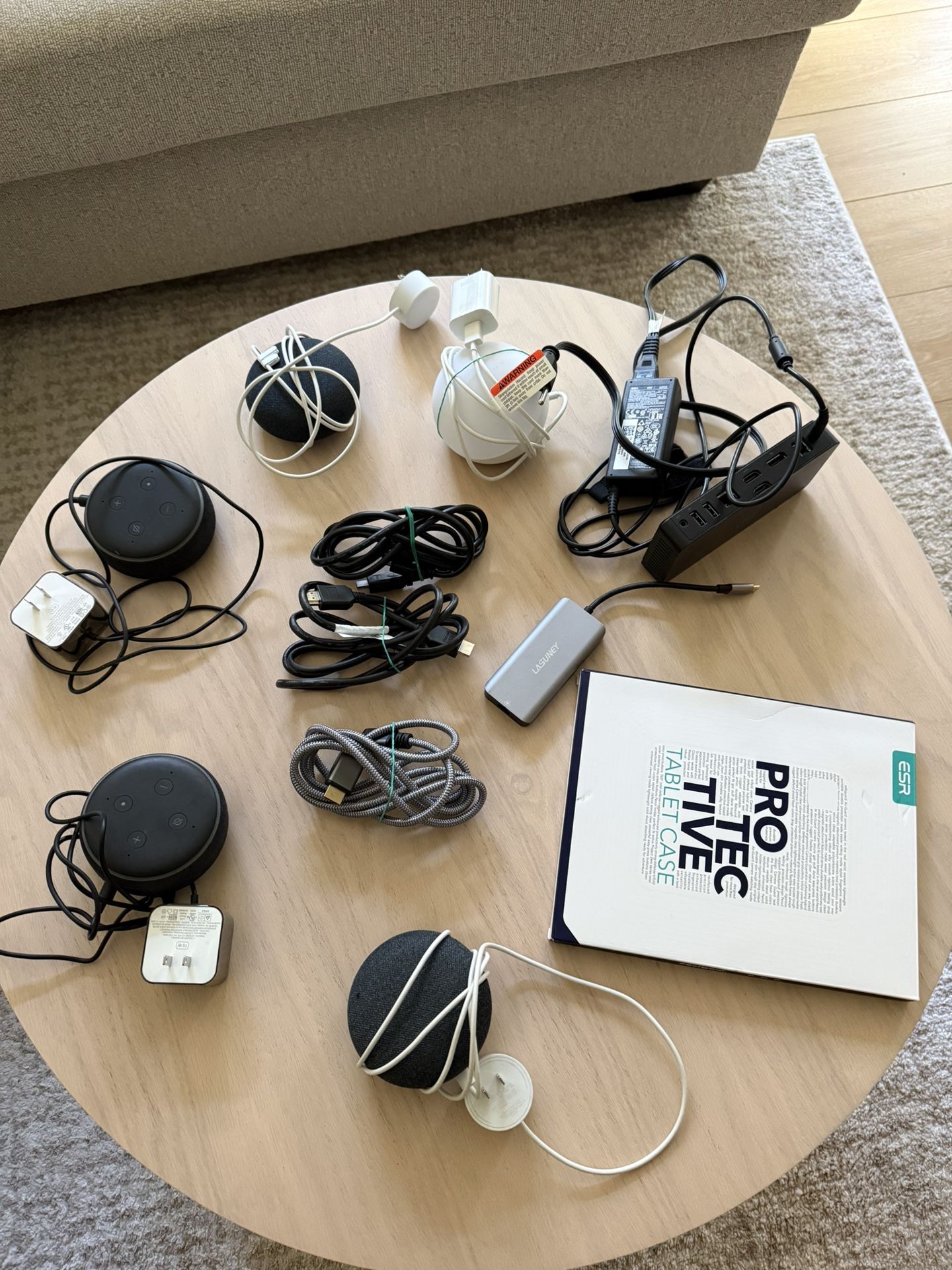 Google Home/Alexa/HDMI cables/Ipad Case/Echo Dot/Dell Multiport