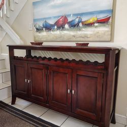 SOLID WOOD ENTRY TABLE BUFFET BAR DELIVERY AVAILABLE