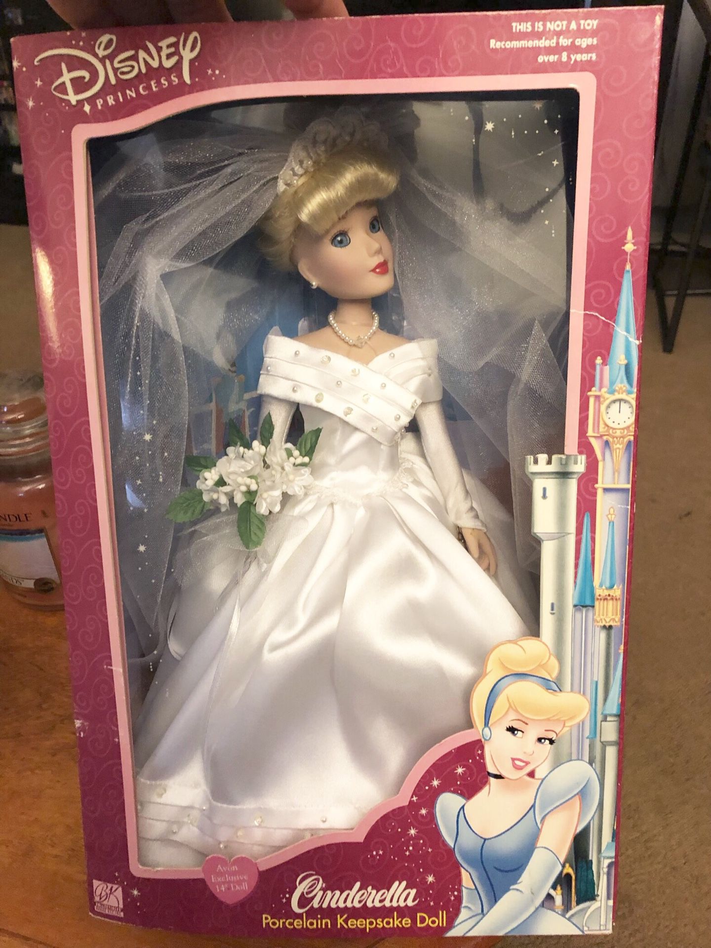 Disney Cinderella Bride Porcelain Keepsake Doll UNOPENED