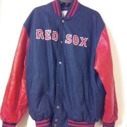 Boston Red Socks Varsity LEATHER/WOOL Mens Large