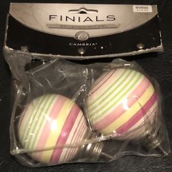 Brushed Nickel Curtain End Caps