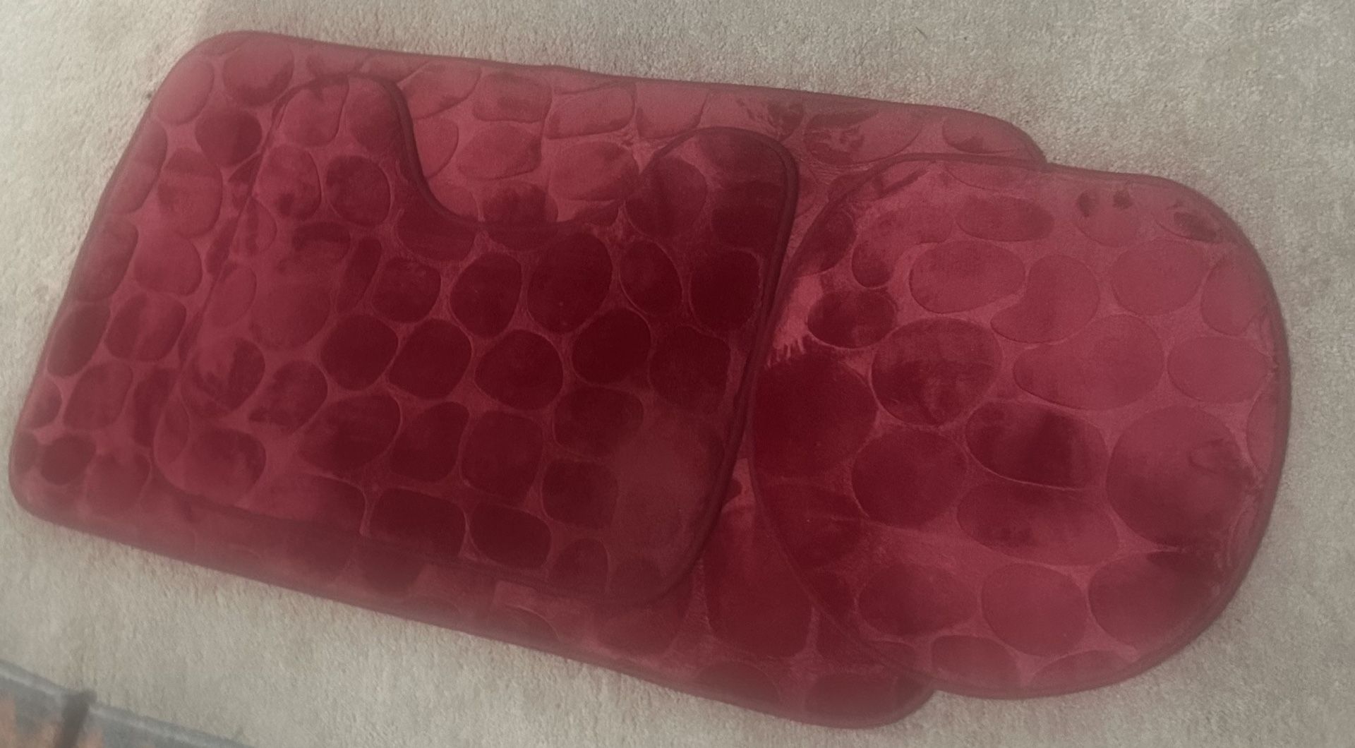 3 Pc Bathroom Mat Set