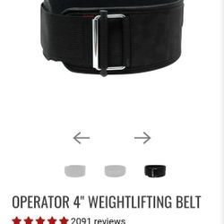 4" Weight Lifting Belt (Small) - New