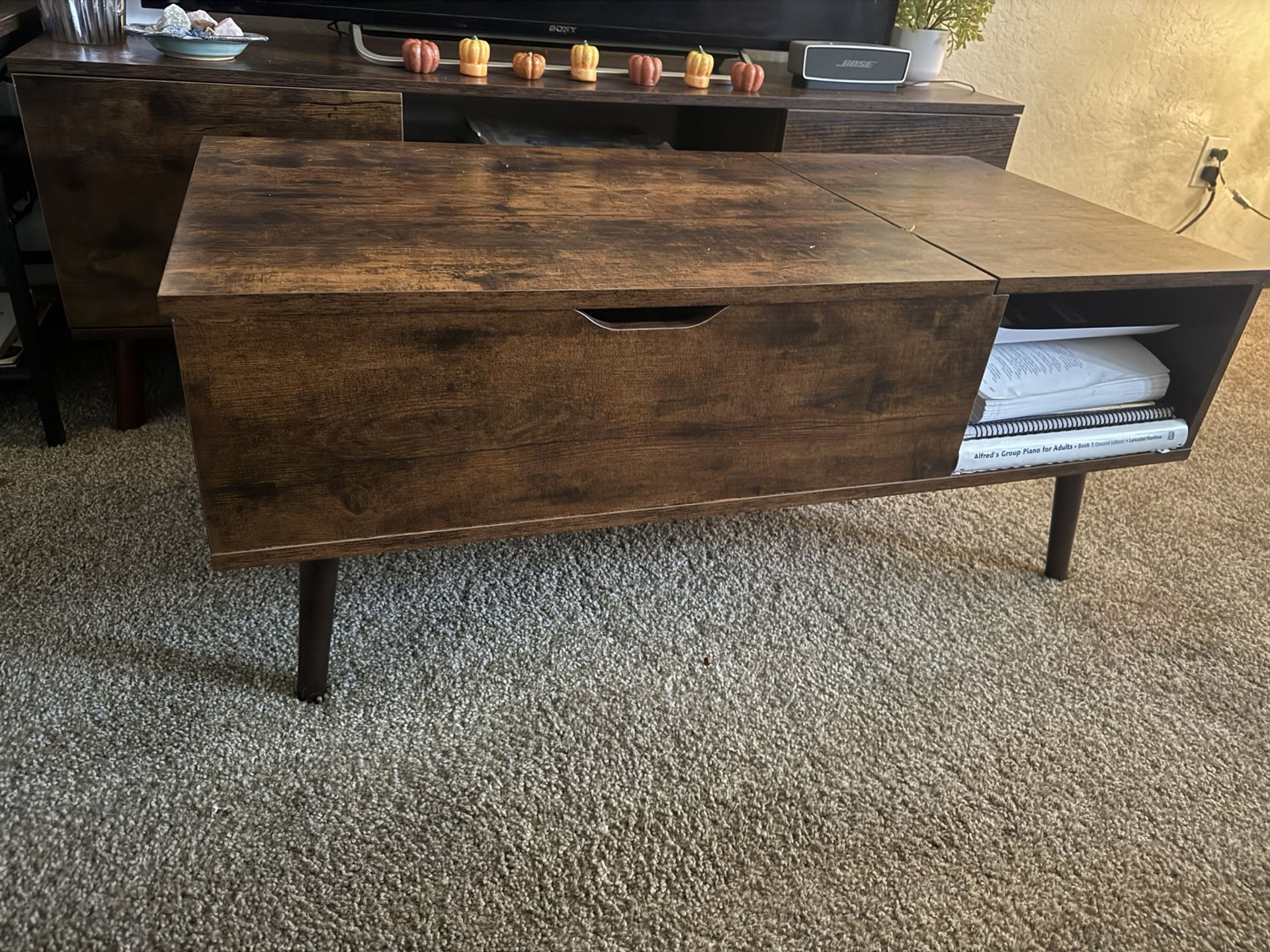 Coffee table lift Top Rustic Brown $60