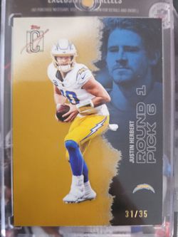 Justin Herbert Topps Signature Class Round 1 Pick 6