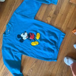 Vintage Blue Mickey Sweatshirt 