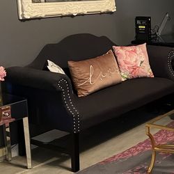 Baxton Studio 'Pryor' Grey Linen Modern Loveseat Bench