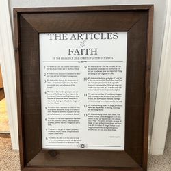 Framed Articles Of Faith Wall Art 