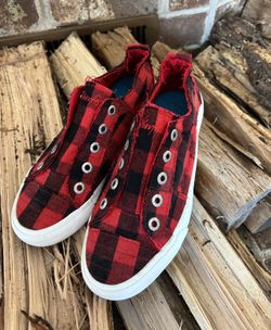 Blowfish Women Size 8.5 Red Buffalo Plaid Shoes