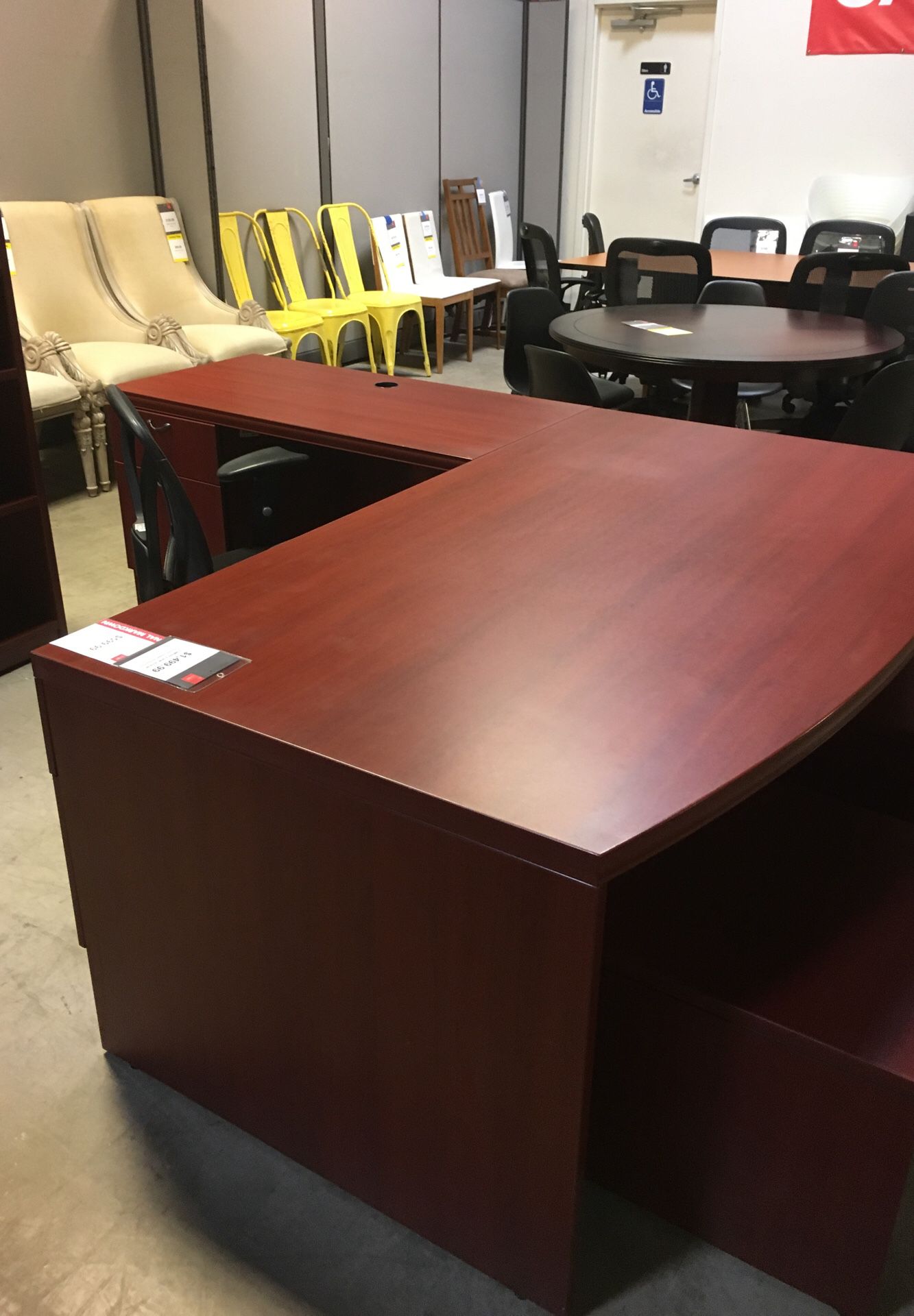 Executive L Shaped Desk Bow Front