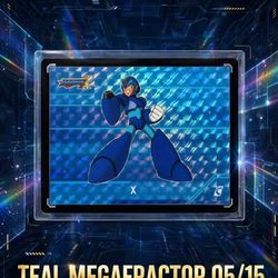 2025 Cardsmiths Mega Man X Series 1 #20 X — Teal Megafractor 05/15, Low Serial