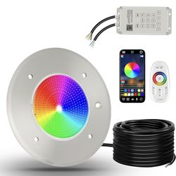 Lanmun 6 Inch Spa Lights for Inground Pool LED, 120V 35W, 50FT Cord IP68 Rated++