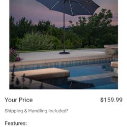 10' Round Solar LED Market Umbrella No Stands$120 for Sale in Los Angeles,  CA - OfferUp