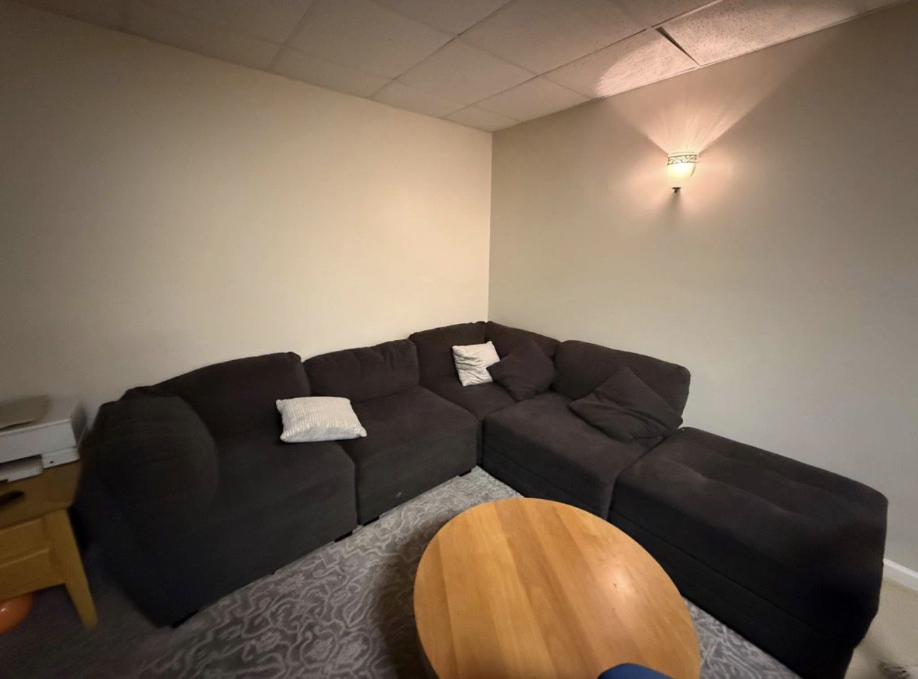 Thomasville Grey Modular Sectional Sofas Ottoman W/ Storage
