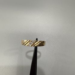 14KYG CZ Wedding Band 