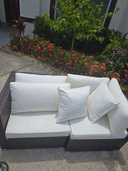 Luxury Cream and Brown Patio furniture