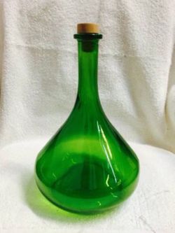 Vintage Emerald Green Wine Decanter