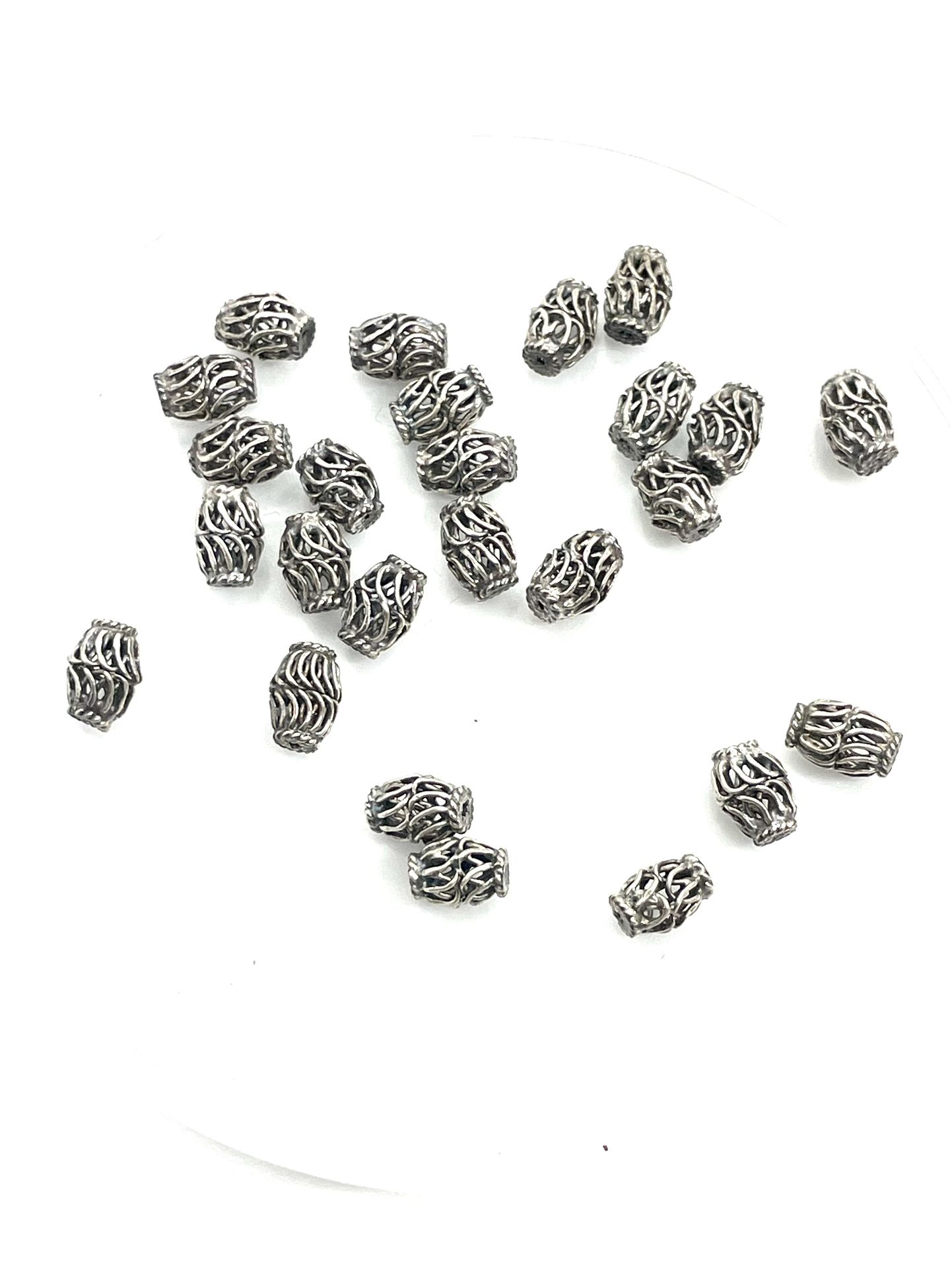 New Sterling Rope Barrel Beads