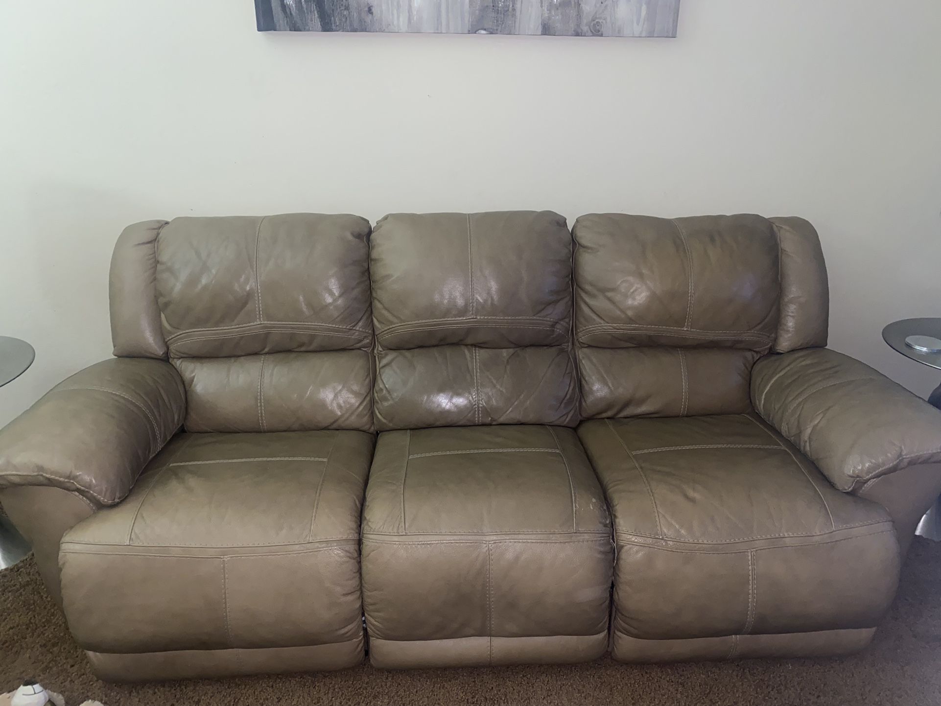 Leather Recliner Couch & Loveseat