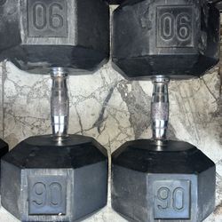 90 Lbs Dumbbells Set Great Condition 