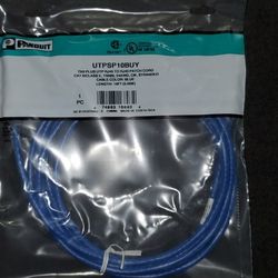 cat 6 utp rj45 to rj45 patch cord blue 10 ft.  pick up/meet in south county/Arnold or nearby