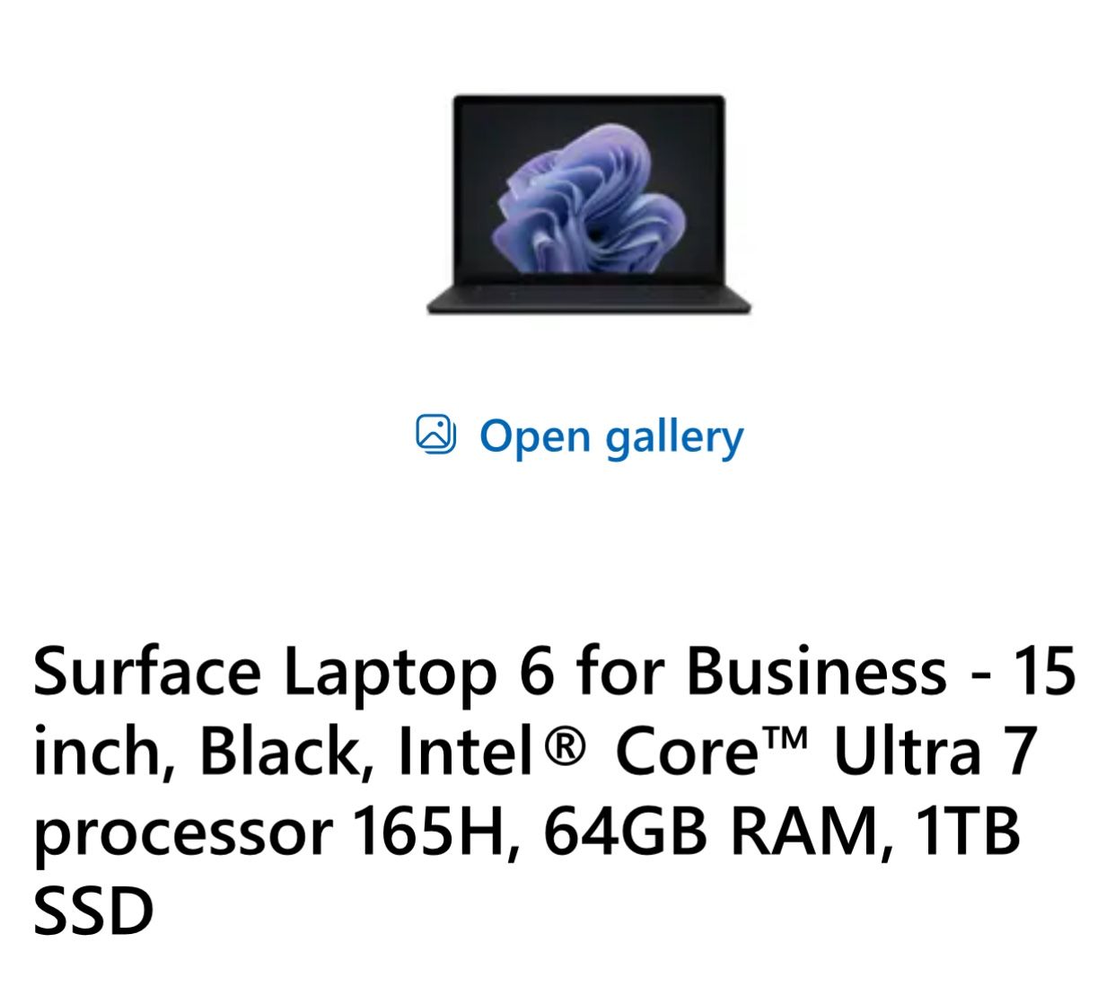 Microsoft Surface 6 Laptop 15inch