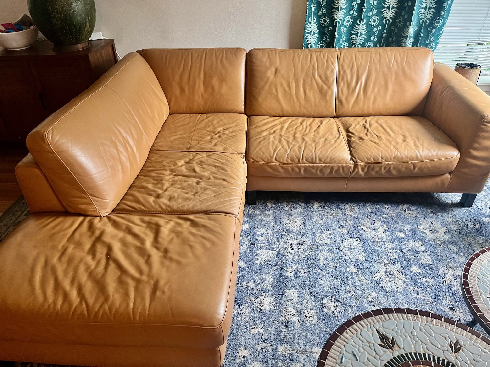 Beautiful Faux Leather Sectional