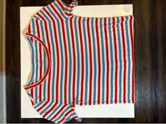 J.Crew Girls’ Short-Sleeve Stripe Top/T-Shirt - Red, White & Cute - Size XS For Older Girls