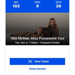 Tate McRae Ticket