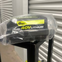 RYOBI 40V 6AH BATTERY AND RAPID CHARGER