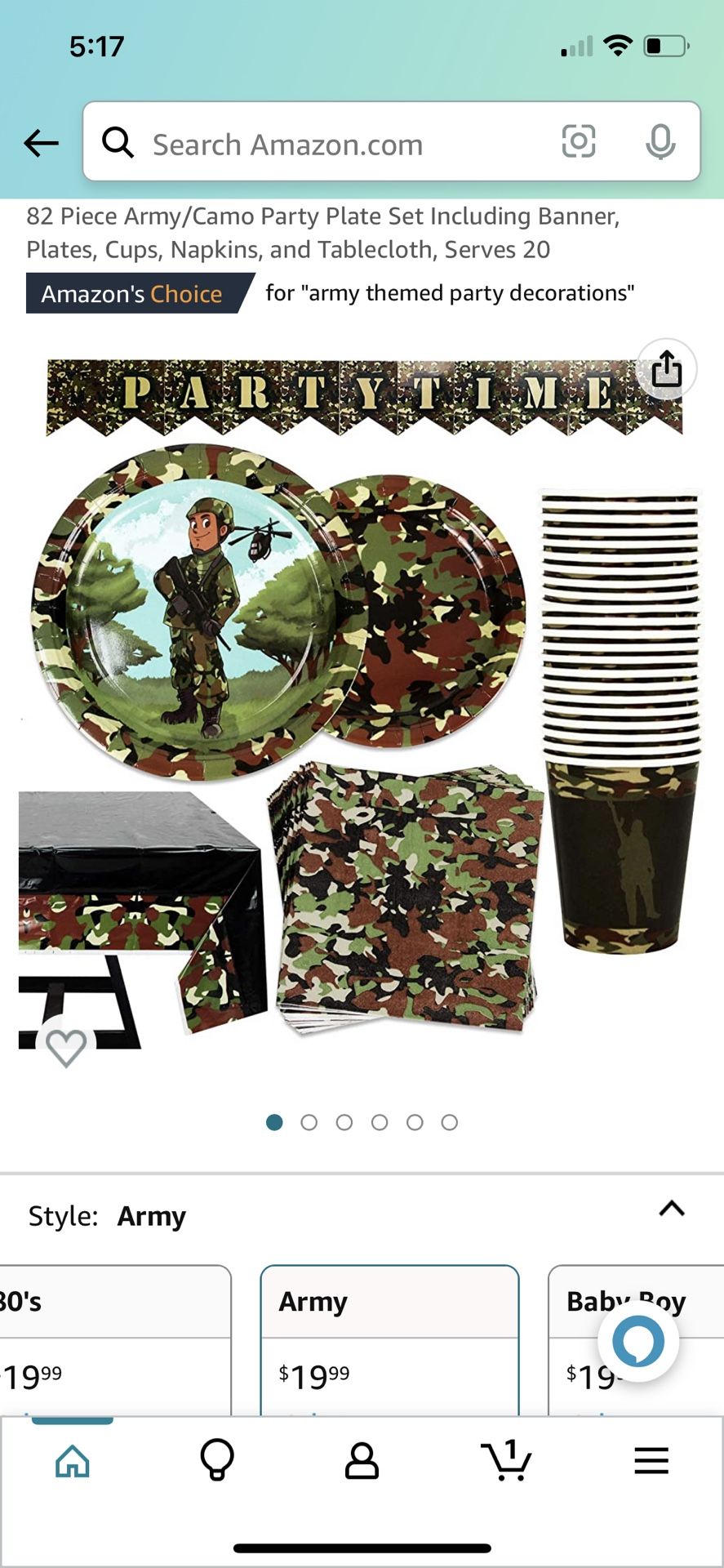 Army Theme Party Supplies