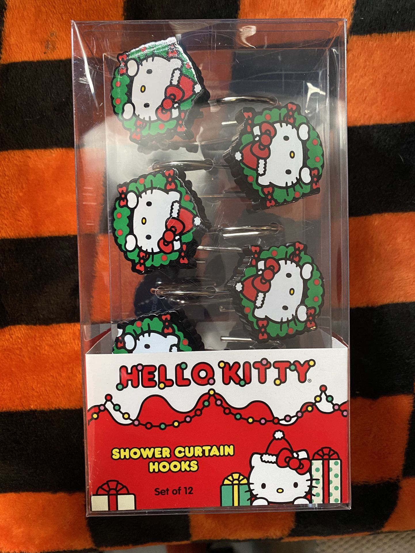 Hello Kitty Christmas Shower Curtain Hooks