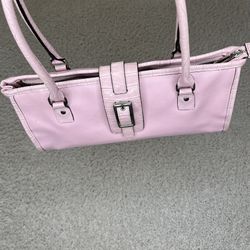 Leather handbag purse-pinc