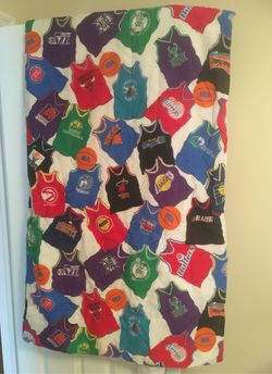 Twin NBA comforter and sheet set to match