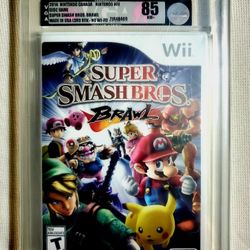 Super Smash Bros. BRAWL VGA 85 NM+ Nintendo Wii Factory Sealed No Wi-Fi Edition