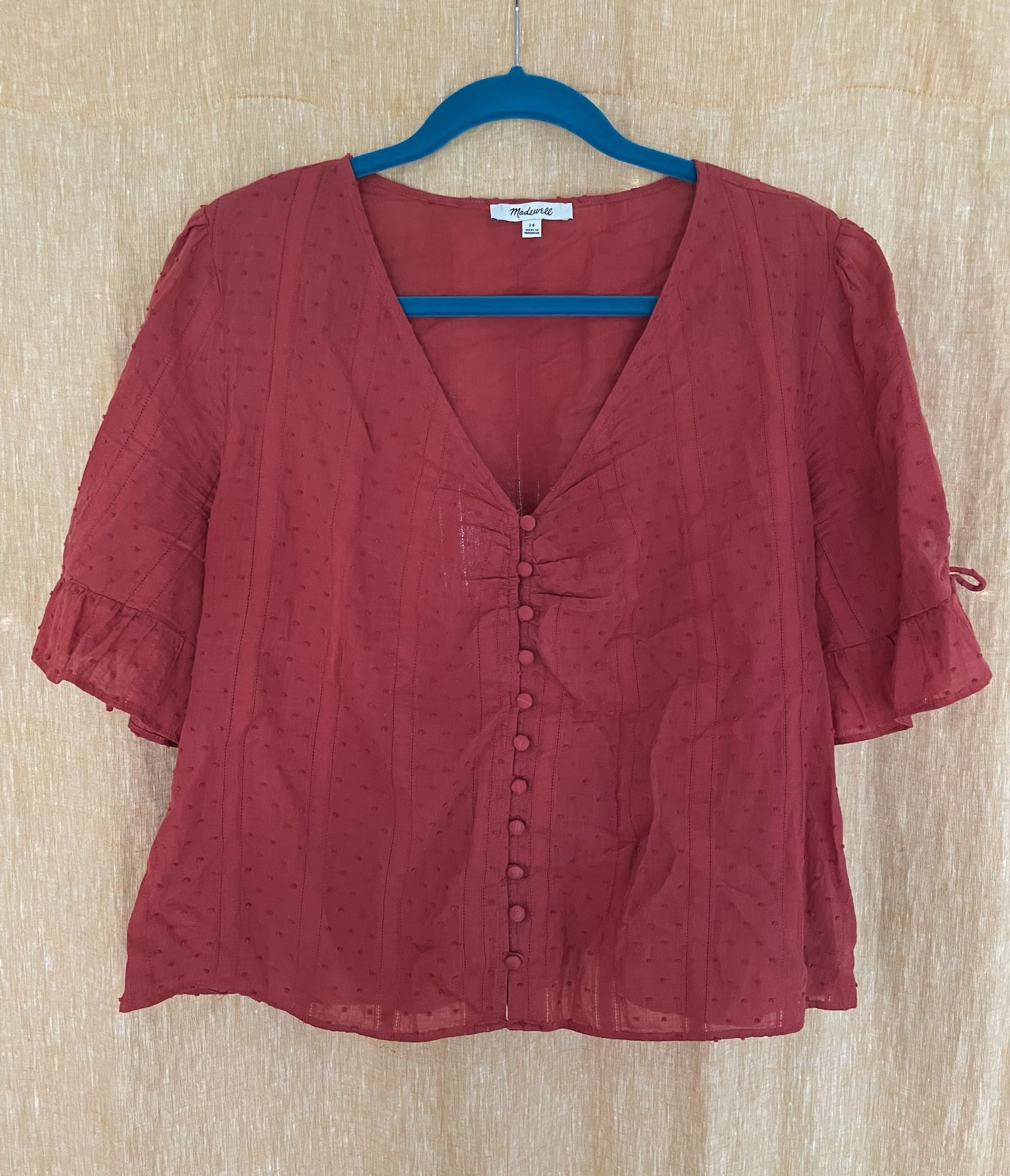 Madewell Red Blouse