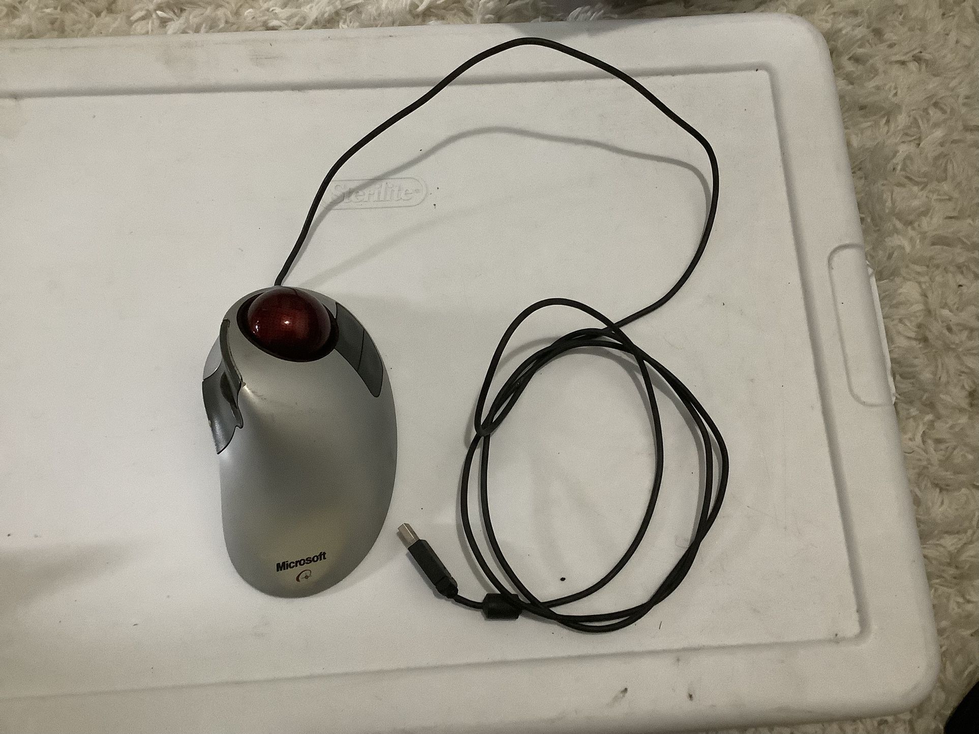 Microsoft Trackball Explorer 1.0 PS2 USB Compatible Tested And Working
