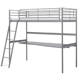 Twim Loft bed frame With Desk (IKEA SVÄRTA )